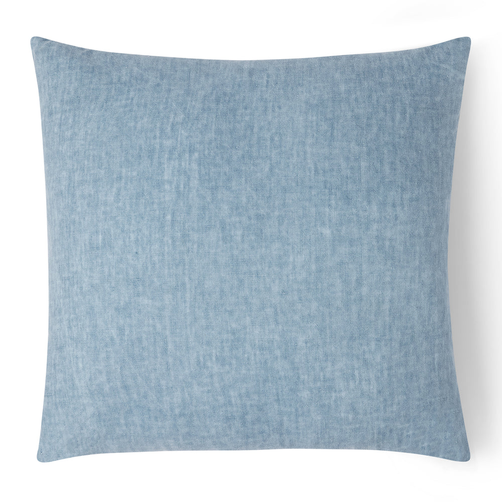 You'll enjoy this flax linen pillow in light blue.