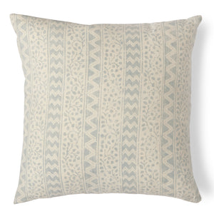 You'll enjoy this hemp pillow in cream and light blue pattern design.